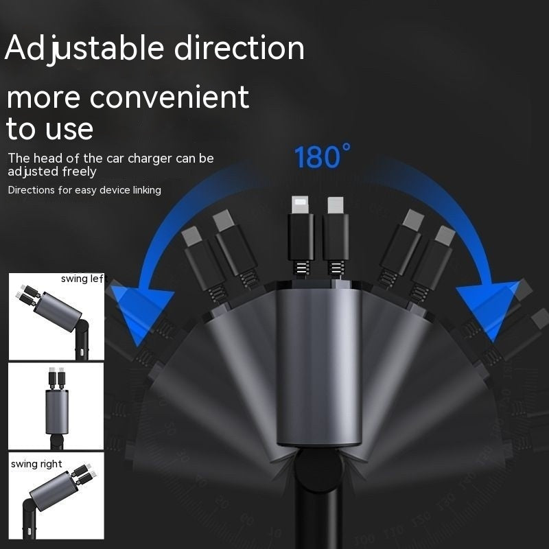 Automatic Retractable  One-to-four Super Fast Universal Charger