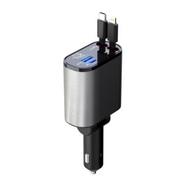 Super Fast Charging Car Charger:  USB And TYPE-C Adapter