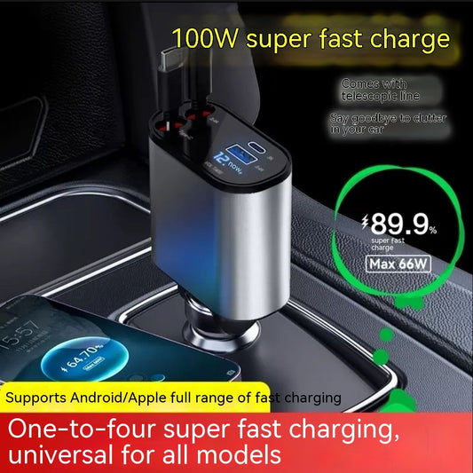 Automatic Retractable  One-to-four Super Fast Universal Charger