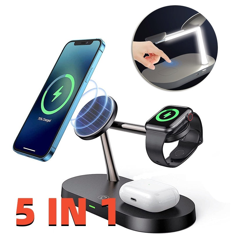 Five-In-One Magnetic Wireless Fast Charger